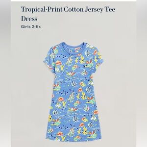Polo Ralph Lauren 3T 100cm blue tropical print ocean fish print Tee Dress blue